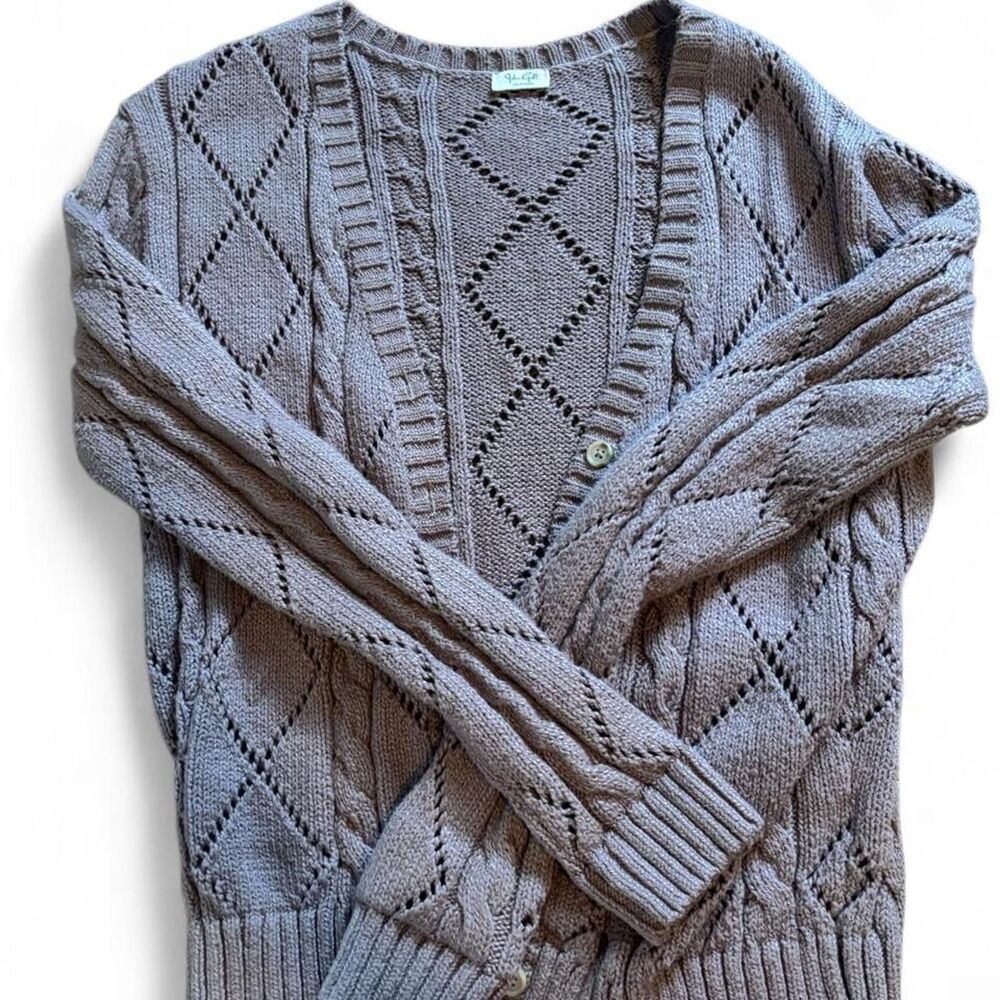 John-galt Women's Purple and Brown Cardigan